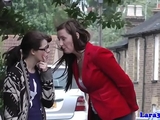 British mature eating wet box before sucking